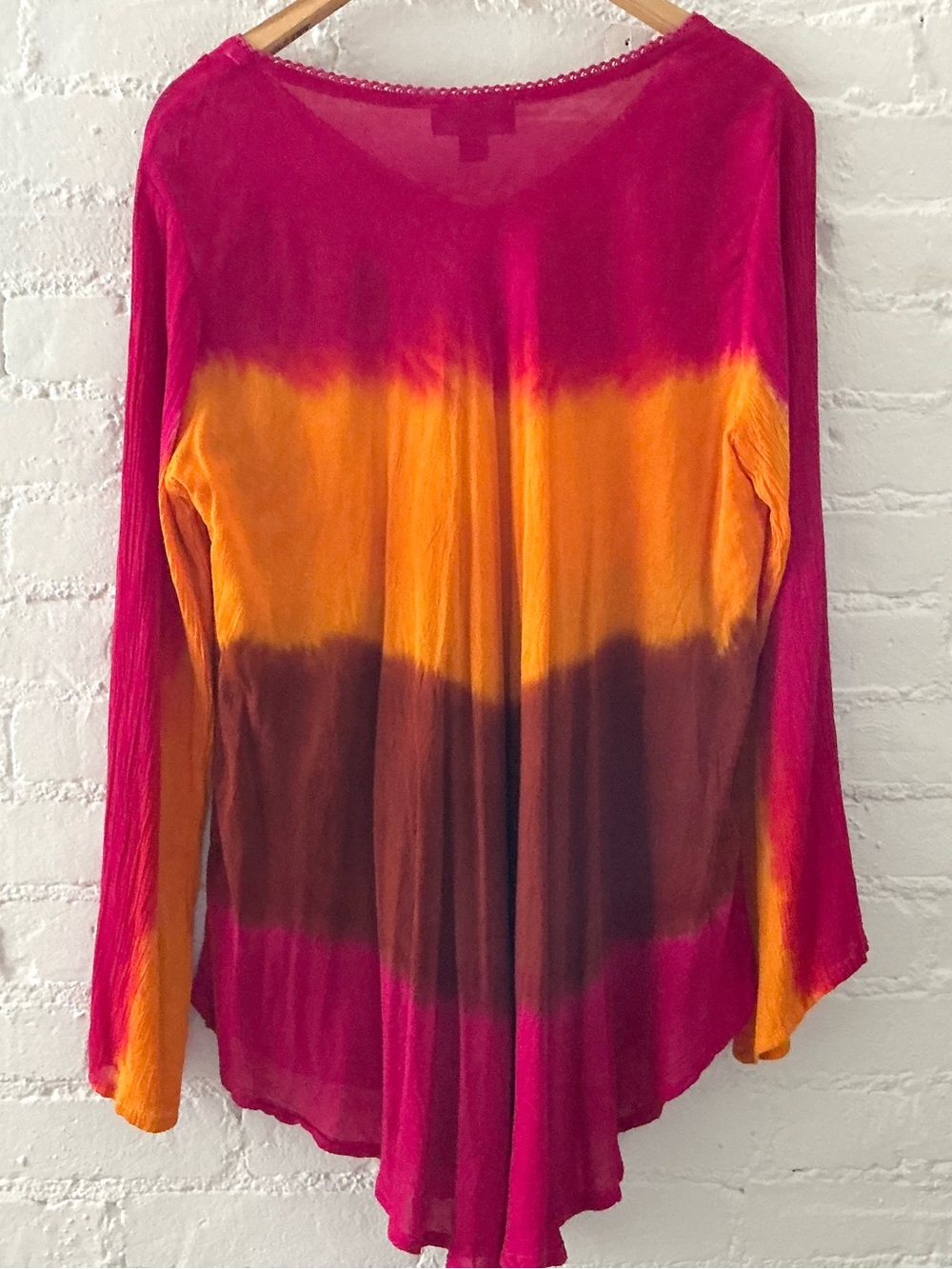 Charlie Paige Colorful Flowy Embroidered Tunic Top Beachy Vacation Cruise - Picture 8 of 13